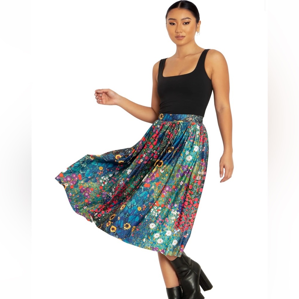 Blackmilk Klimt Collage Slinky Pocket Skirt - Sz Medium